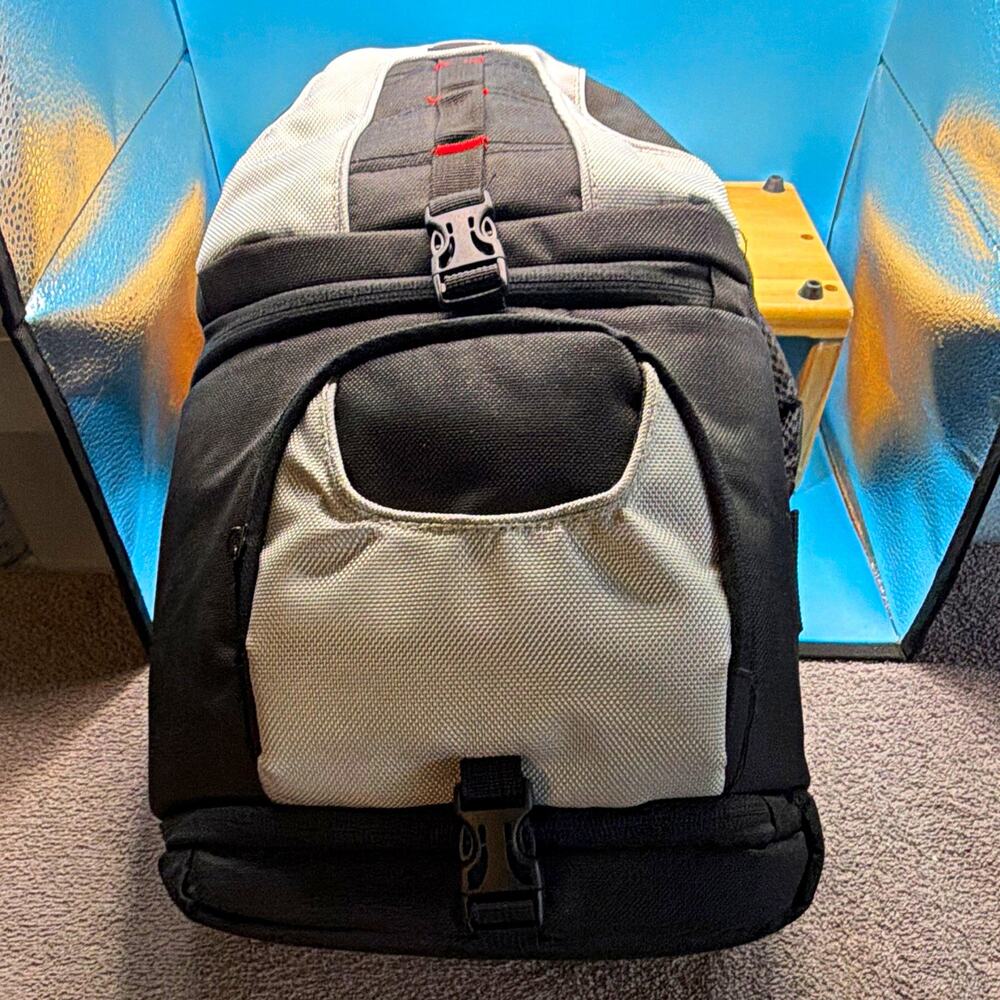 Precision Design Camera Backpack Black/Gray Padded Adjustable Straps very nice